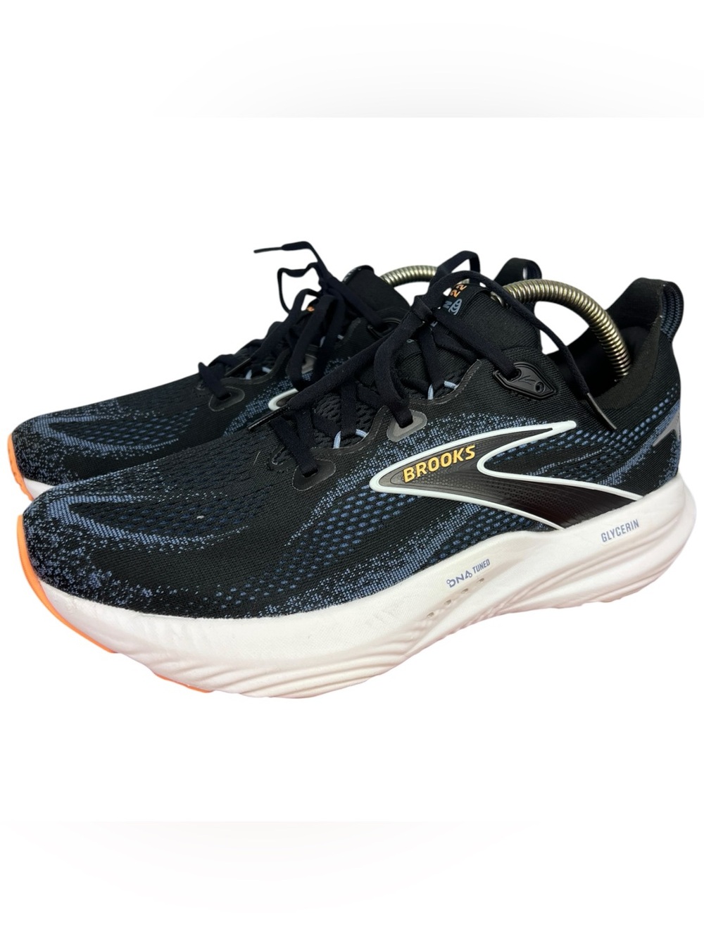 Brooks Glycerin 22 Mens Size 10.5 Black Blue Athletic Running Shoes 1104451D013